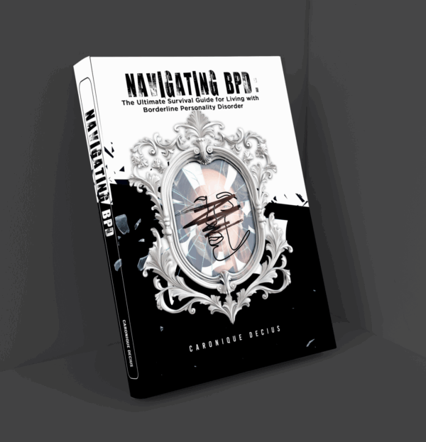 Navigating BPD book on gray background